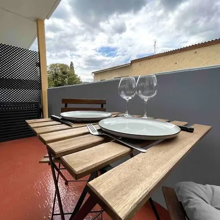 Charmant Studio Beaux Arts Avec Clim Et Terrasse Montpellier Exterior foto